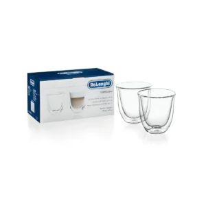 DeLonghi Cappuccino Glass Double Wall Cups 190 ML